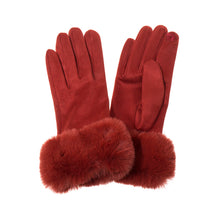 Load image into Gallery viewer, Park Lane - Faux Fur Trim Gloves
