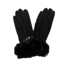 Load image into Gallery viewer, Park Lane - Faux Fur/Tag Gloves
