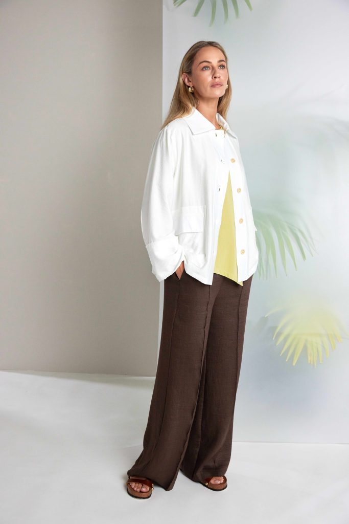 Naya Button Through Jacket With Pocket Detail 156