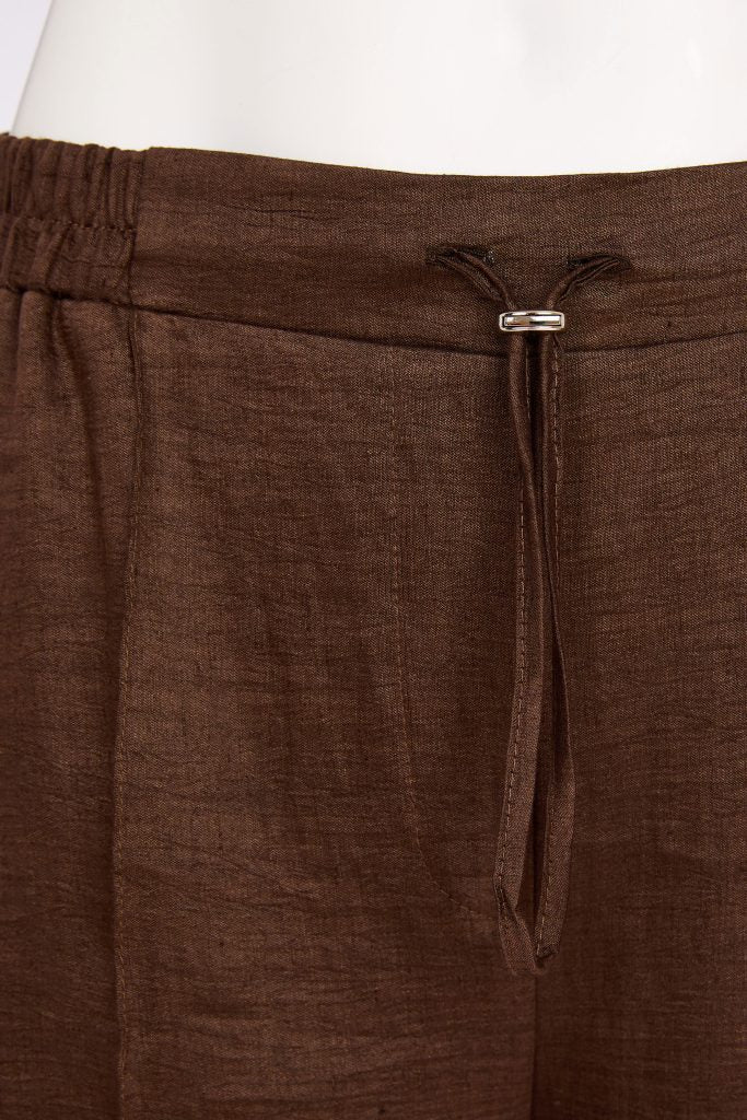Naya Chocolate Clasic Wide Leg Trouser With Side Pocket 240