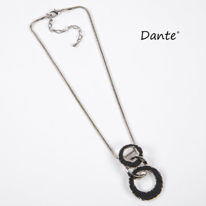 Dante - Black Enamel Necklace