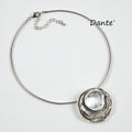 Dante - Silver Disk Necklace