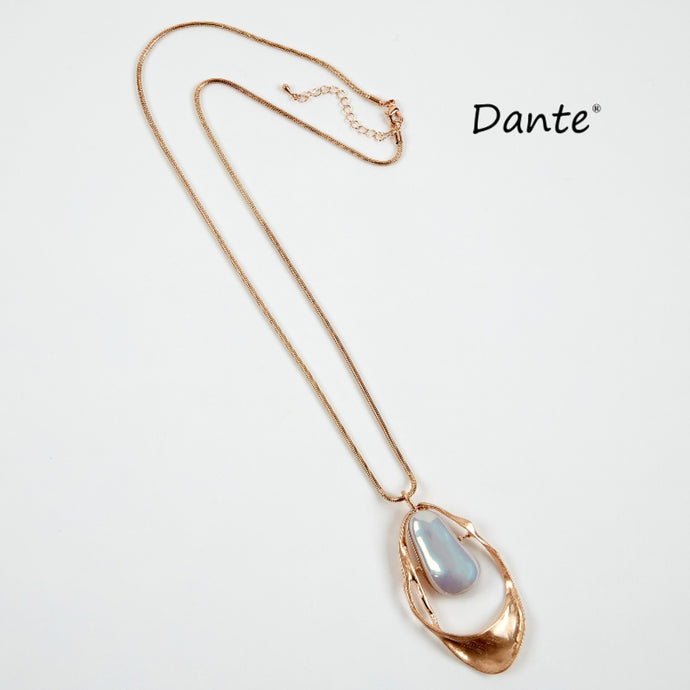 Dante - Gold Stone Drop necklace
