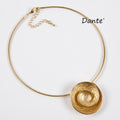 Dante - Gold Abstract Necklace