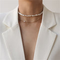 White Leaf - Freshwater Pearl Choker - Martha V 