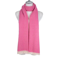 Load image into Gallery viewer, Park Lane - Herringbone Pink Scarf
