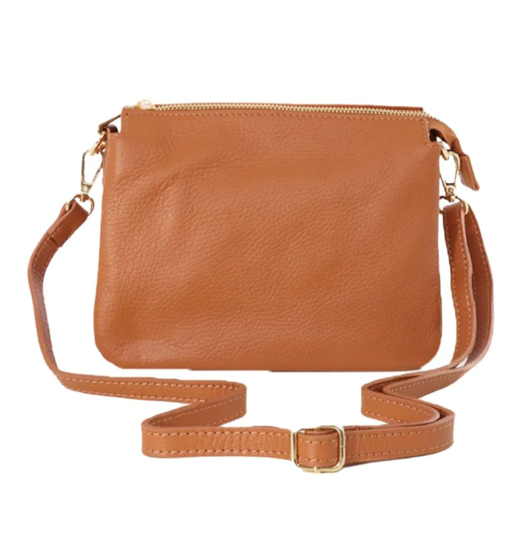 MSH - Triple Section Leather Bag