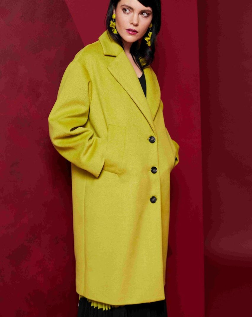 Kate Cooper  - Lime Boyfriend Coat