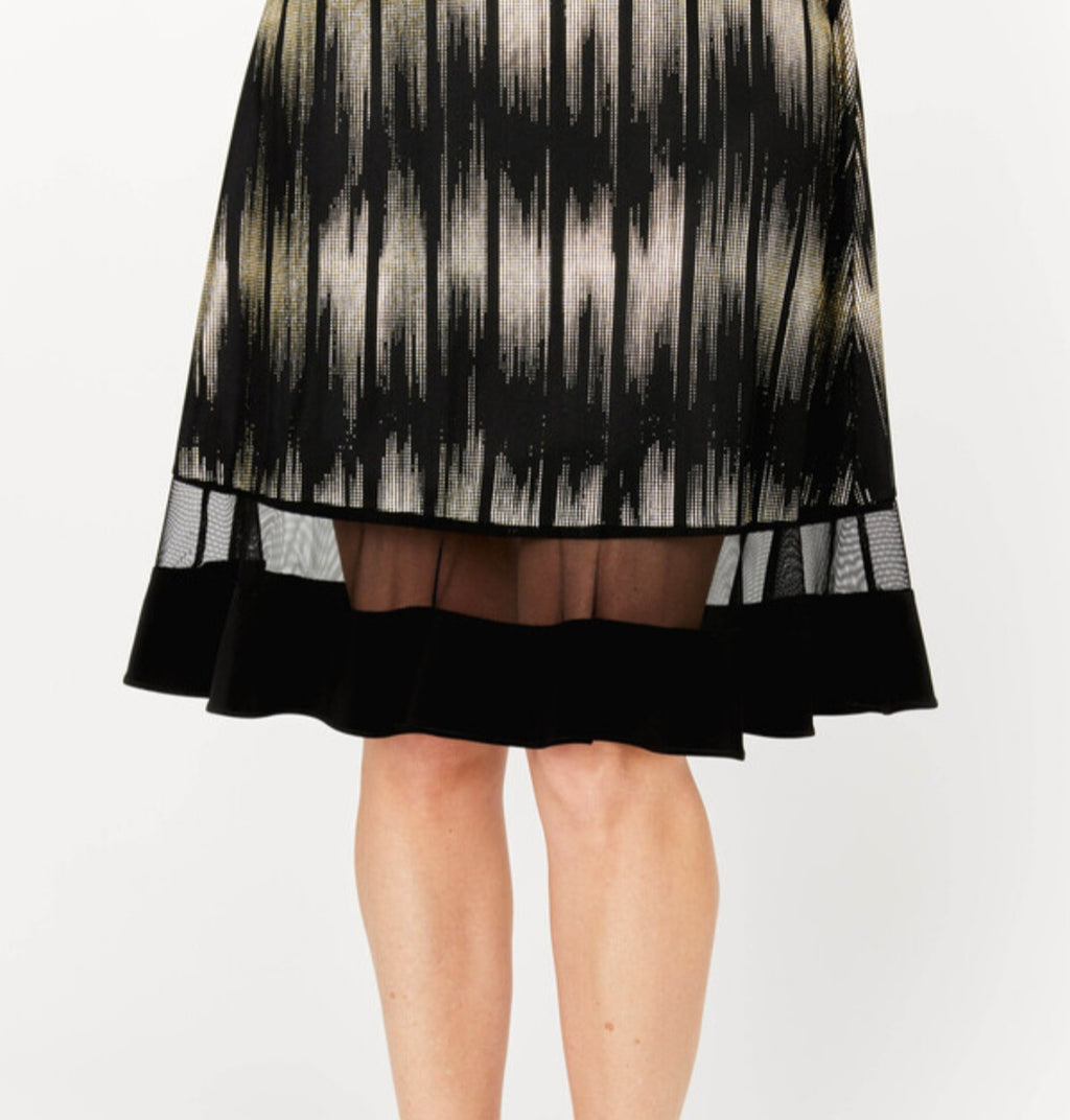 Lyman - Black net and gold dress