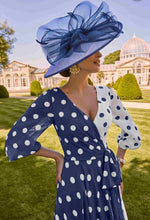 Load image into Gallery viewer, Veni Infantino - Navy &amp; White polka dress
