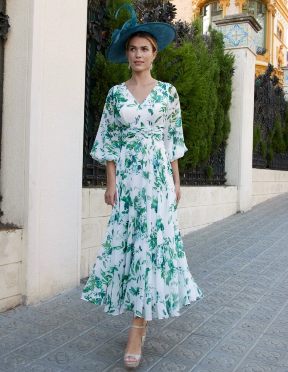 Couture club - Emerald printed dress