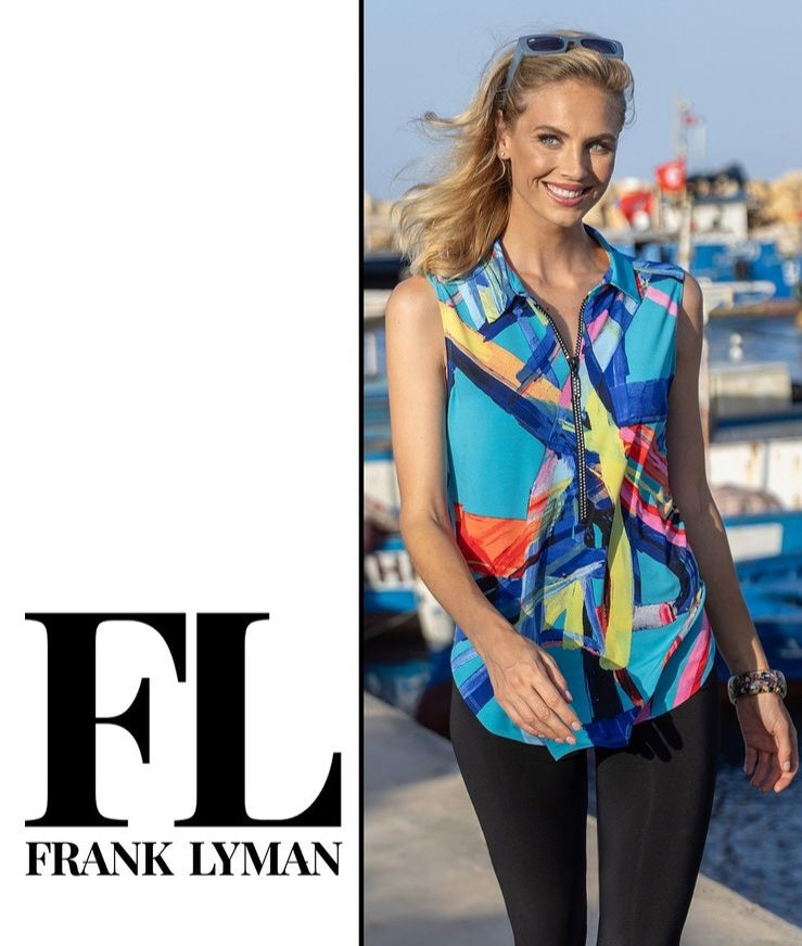 Frank Lyman - Turquoise Top with Zip