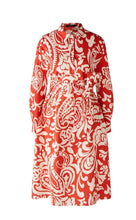 Load image into Gallery viewer, Oui - Red/White Paisley Print Shirt Dress
