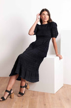 Load image into Gallery viewer, Foil - Shirred Long Navy Dress
