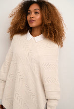 Load image into Gallery viewer, Cream - Knit Poncho
