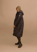 Cream - Long Dark Navy Puffer