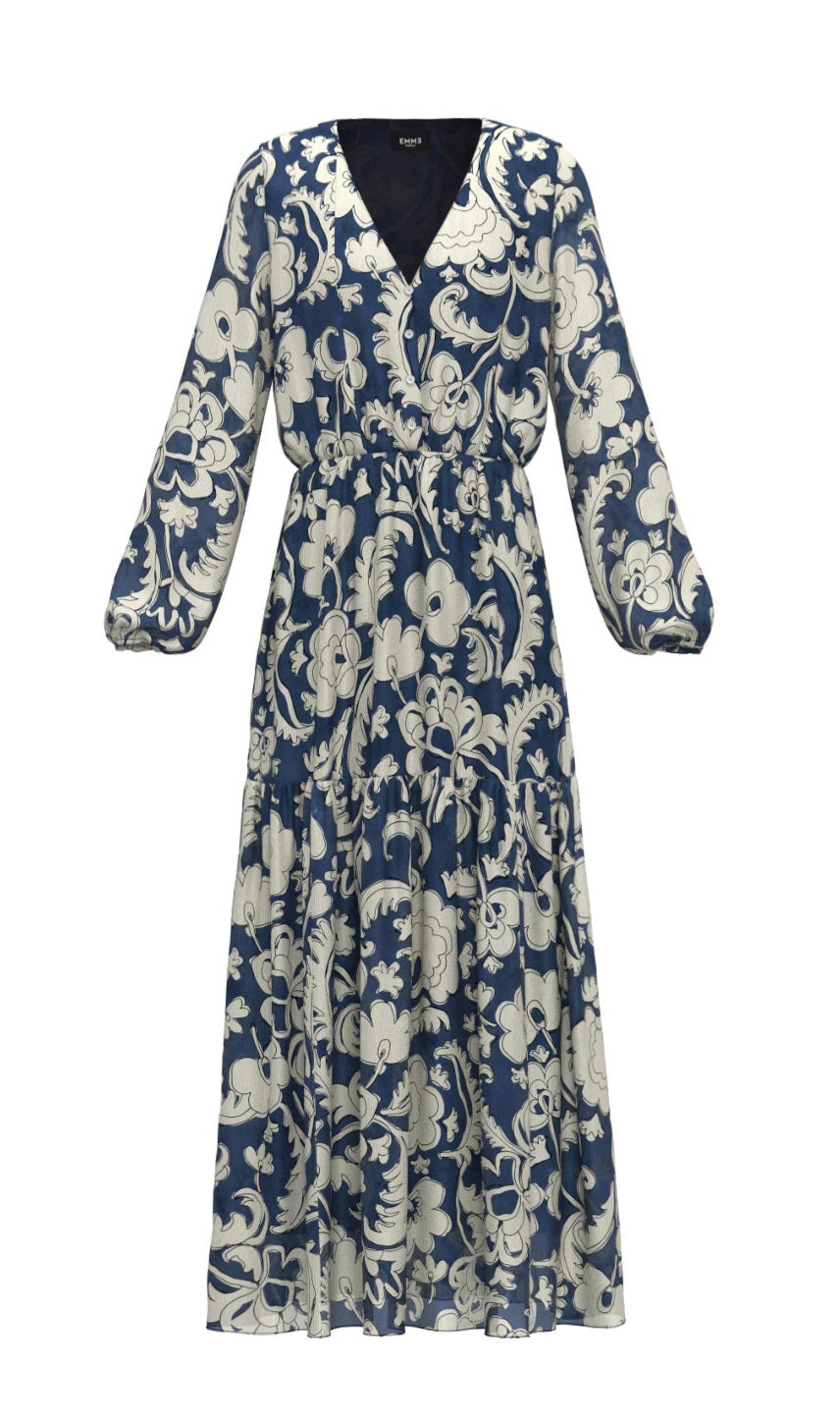 Emme - Printed Navy Dress