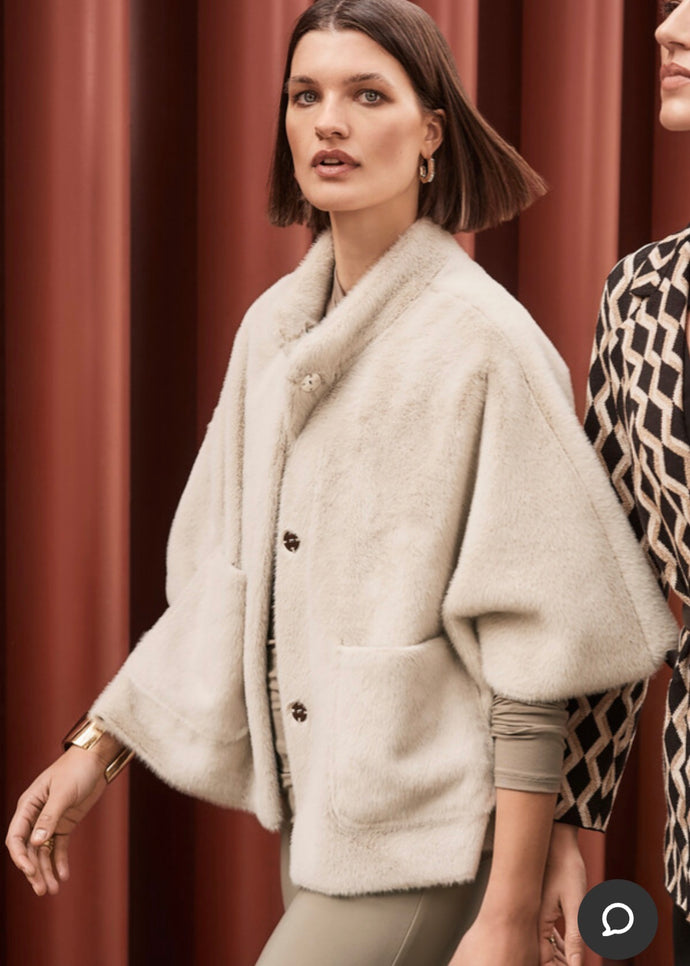 Joseph Ribkoff - Black Faux Fur Jacket