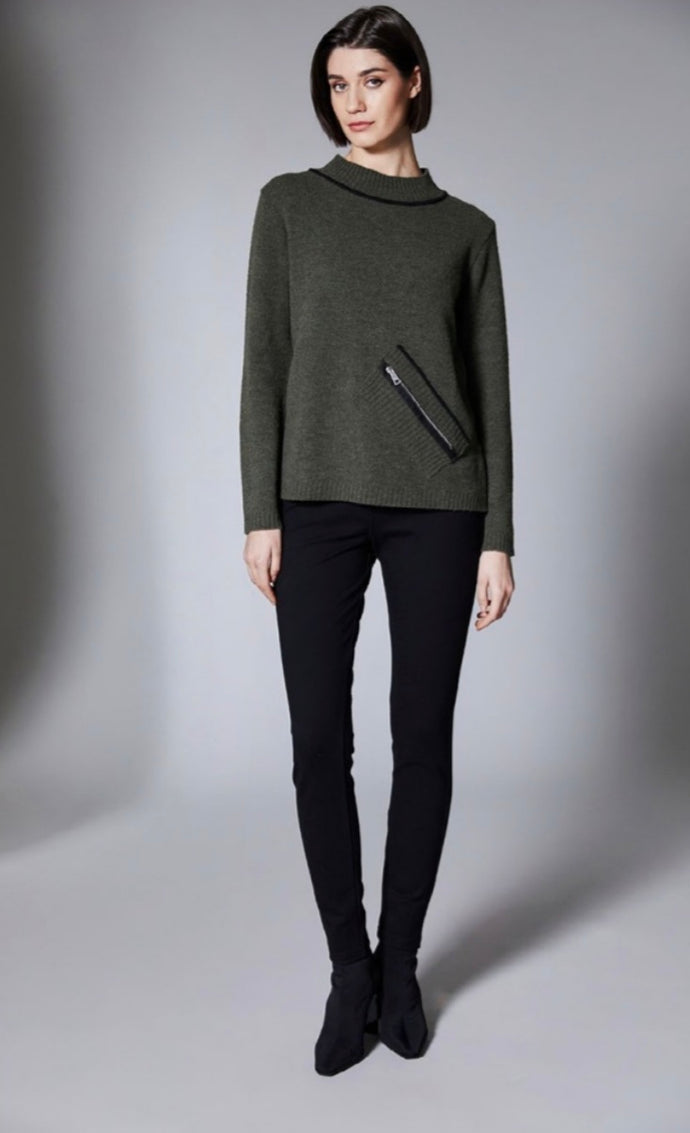 Peruzzi - Zip Front Knit Jumper