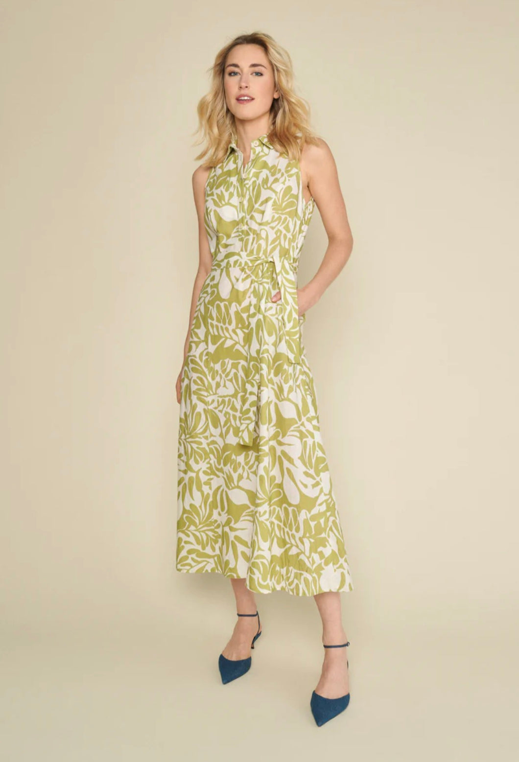 Marie Mero - Green Printed Dress