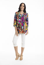 Load image into Gallery viewer, Orientique - Copacabana 3/4 Sleeves Print Top
