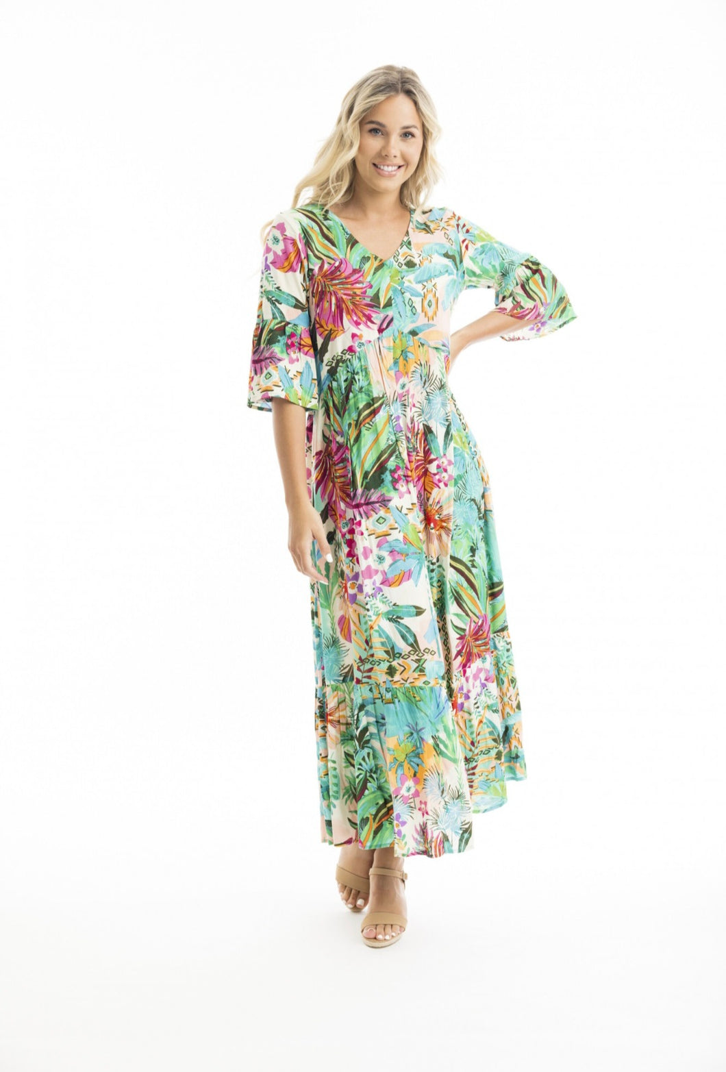 Orientique - Print Midi Dress