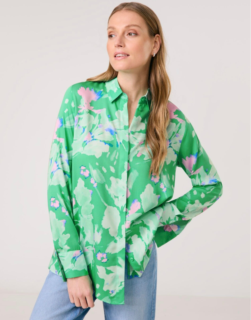 Taifun - Mint Printed Shirt