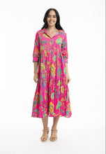 Load image into Gallery viewer, Orientique - Pink Midi Dress
