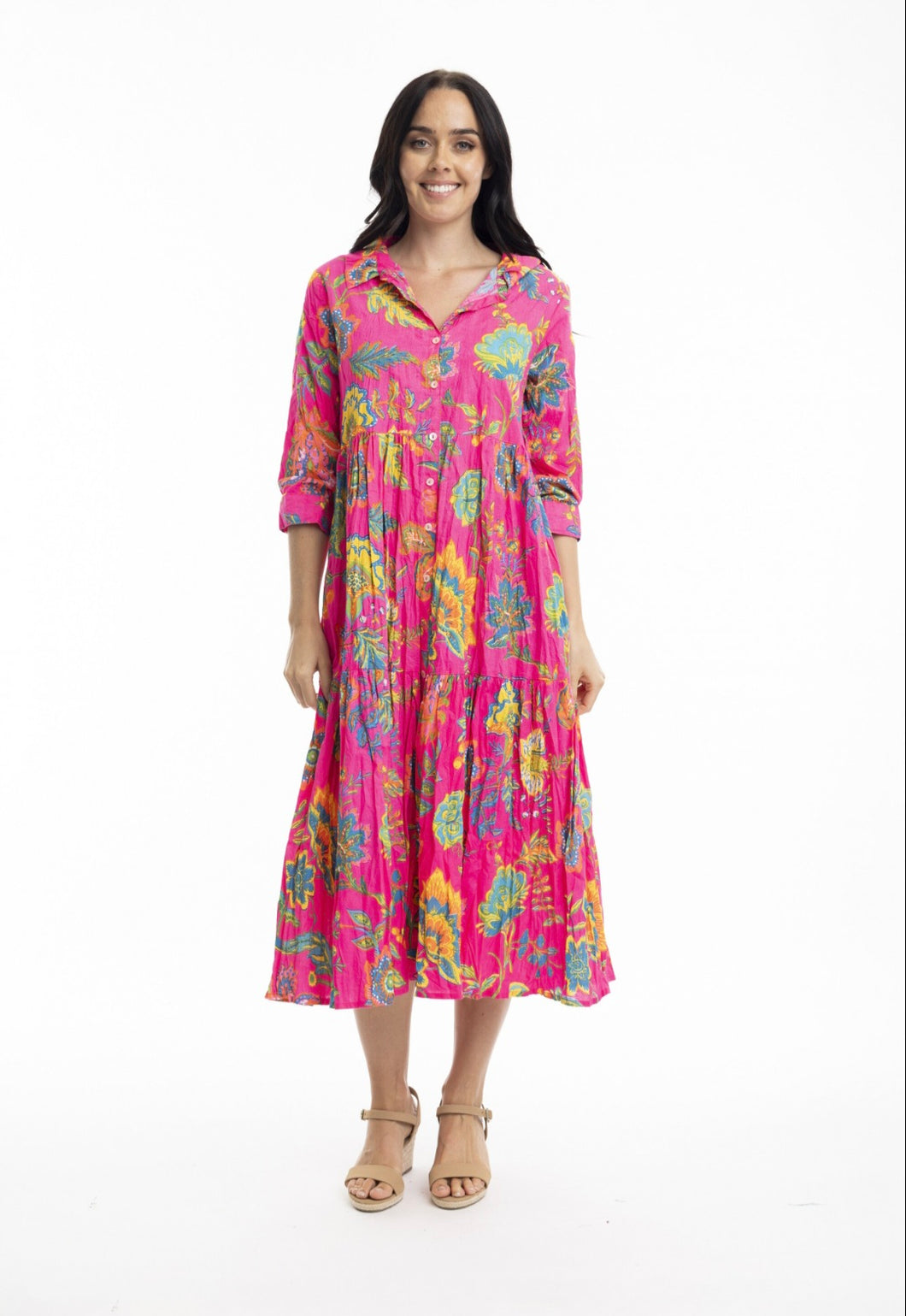 Orientique - Pink Midi Dress