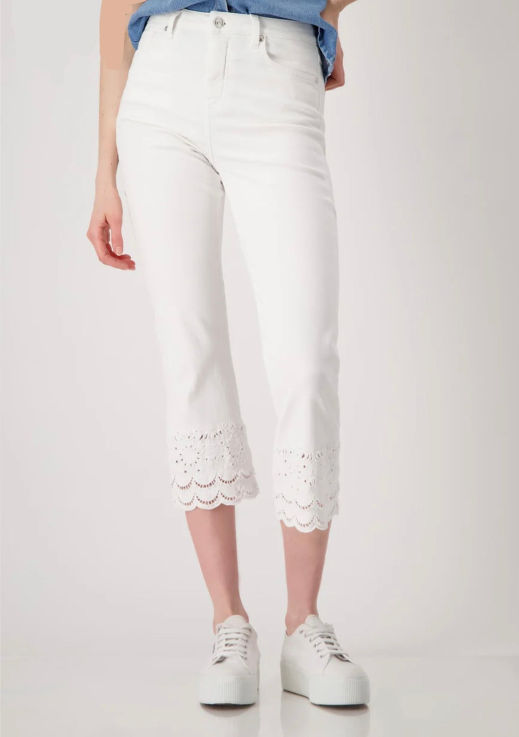 Monari - Cream Trousers / Jeans