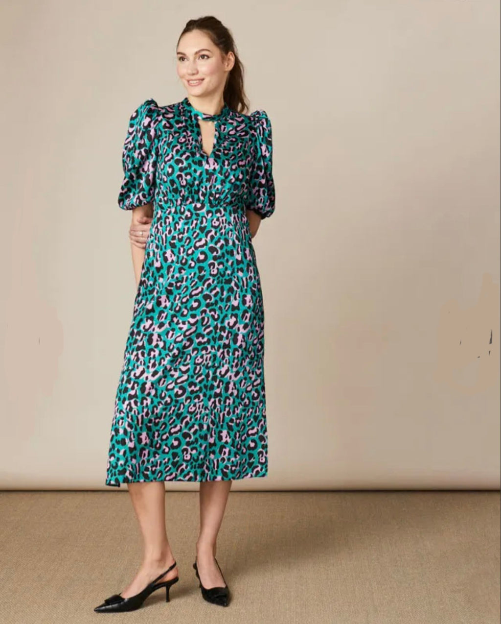 Fee'G - Teal Animal Dress