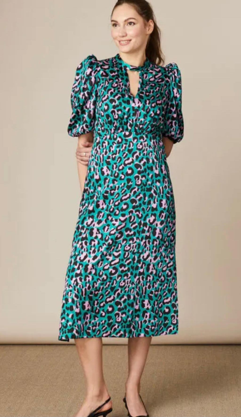 Fee'G - Teal Animal Dress