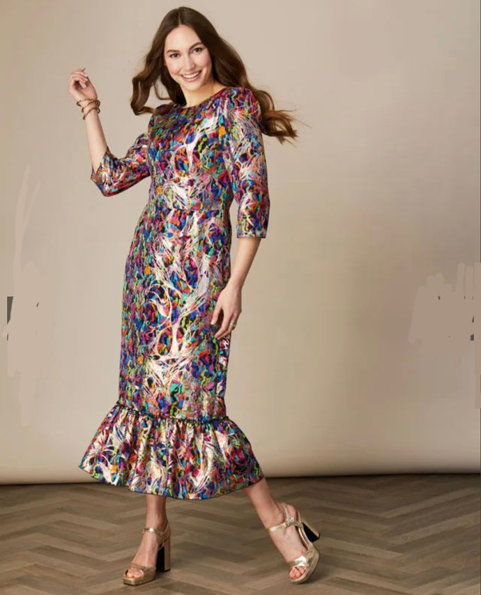 Fee'G - Multi Coloured Metalic Dress