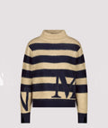 Monari - Striped Camel/Navy Jumper