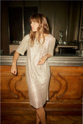 Cream - Champagne Sequn Dress