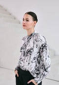 Milano Italy - Grey Horse Print  Blouse
