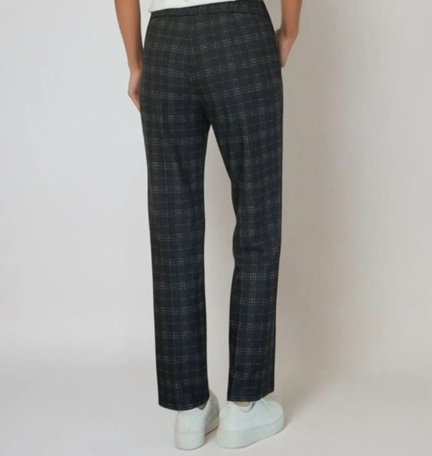 Anna Montana - Charcoal Plaid Wide Leg Trouser