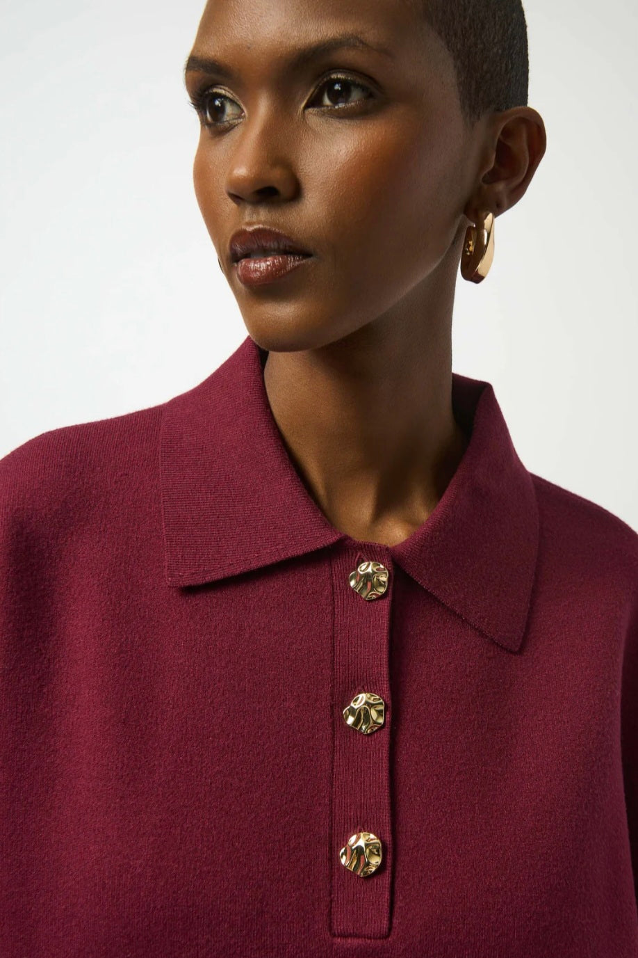 Joseph Ribkoff - Button Detail Boxy Jumper