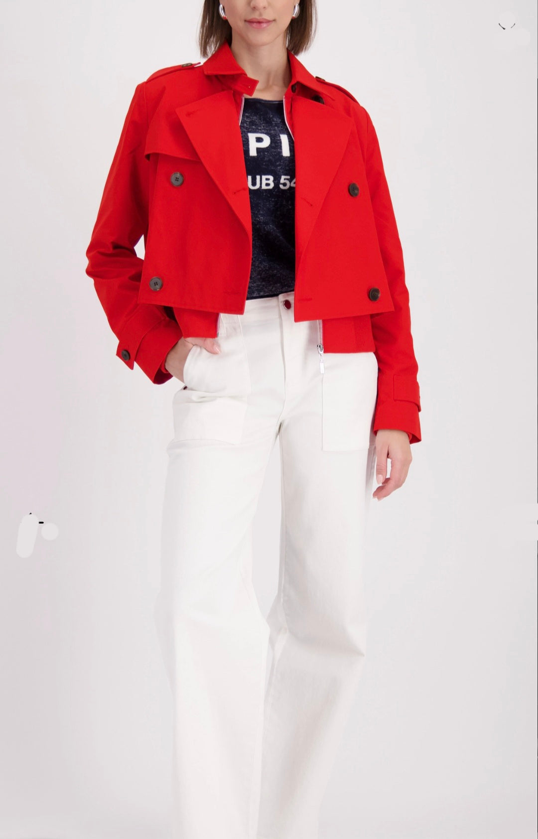 Monari 410321 Chilli Red Trench Jacket