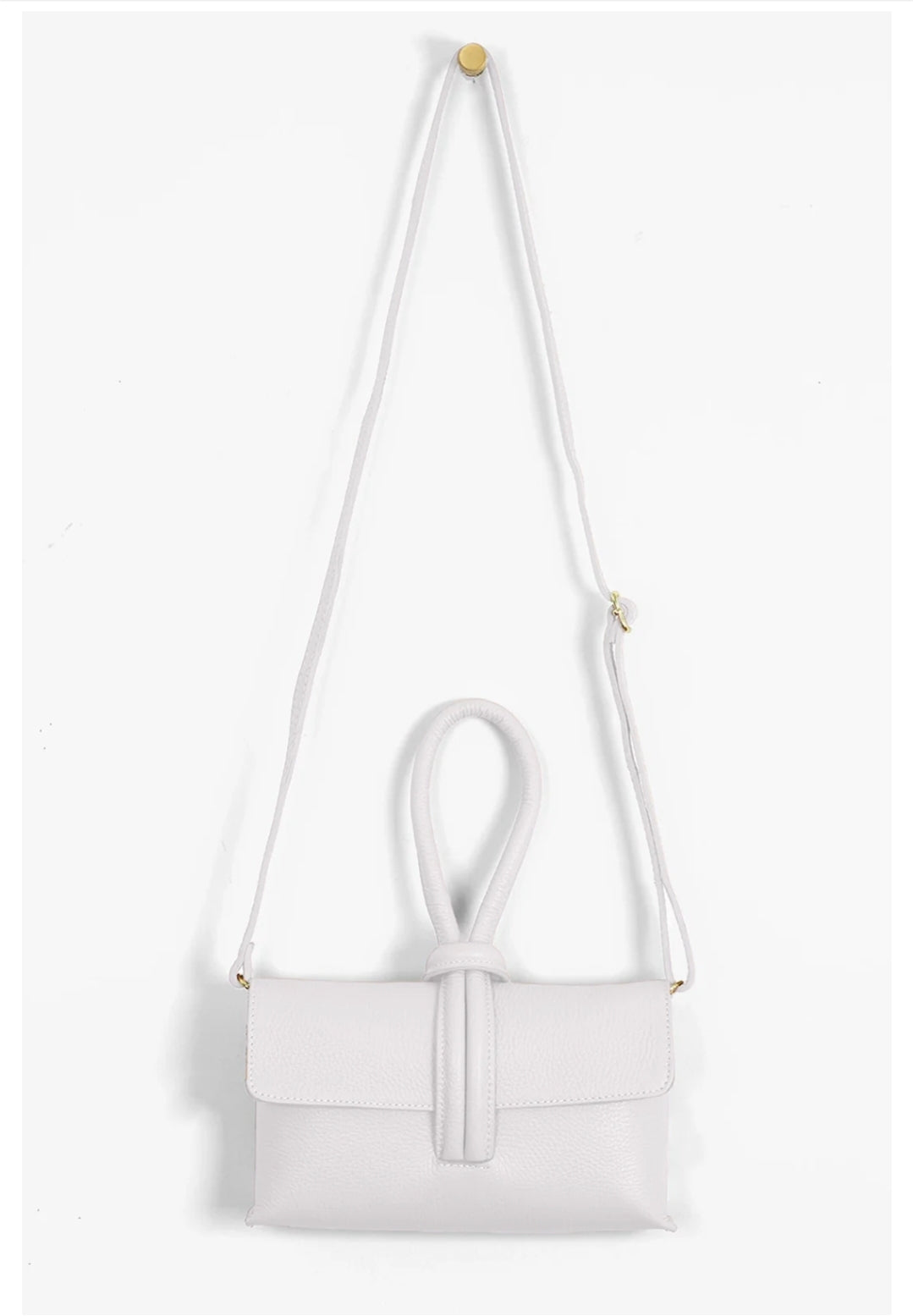 MSH Trixie Plebbled Italian Wristlet Clutch Bag