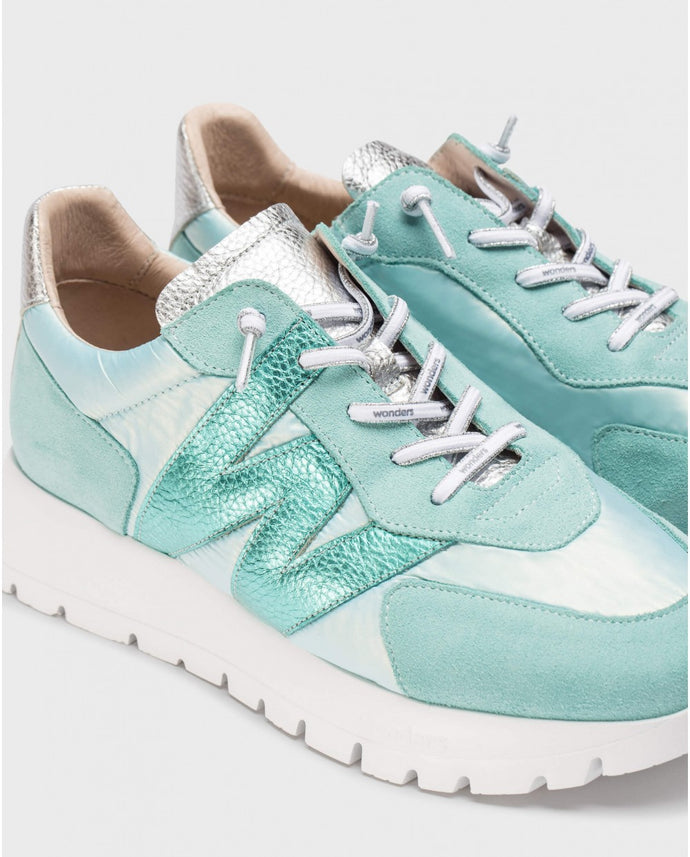 Wonders - Metalic Trainer - Sea Green