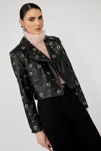 Load image into Gallery viewer, Frank Lyman - Faux Leather Eyelet Jacket
