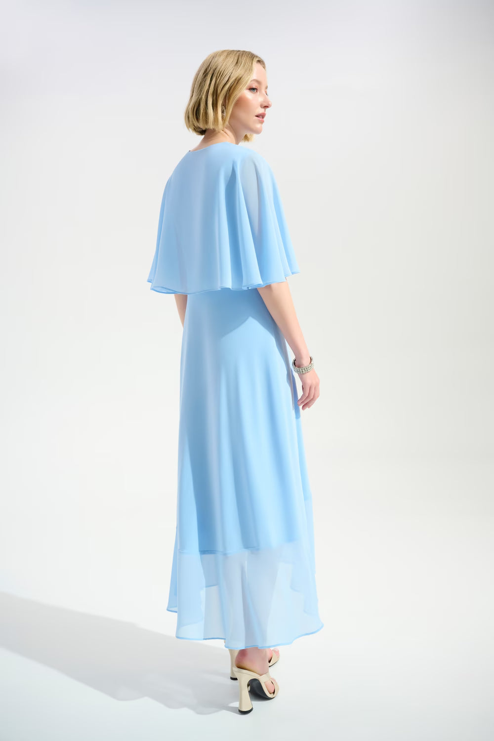 Joseph Ribkoff 261714 Sky Blue Chiffon Midi Dress