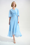 Joseph Ribkoff 261714 Sky Blue Chiffon Midi Dress