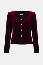 Load image into Gallery viewer, Joseph Ribkoff - Burgundy Velvet Jacket
