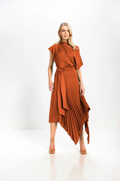 Kevan Jon - Pleat Knee length Dress
