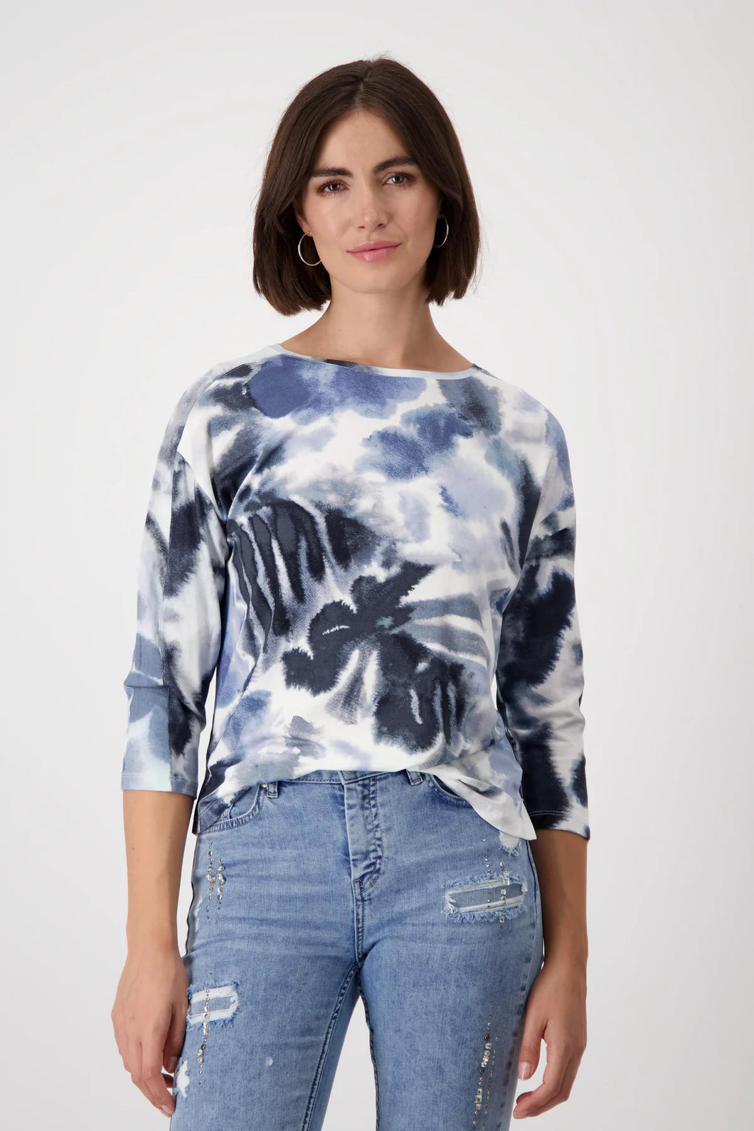 Monari - Blue Printed Top