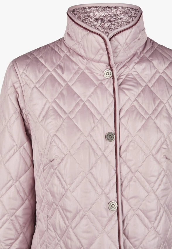 Barbara Lebek - Dusty Rose Reversible Quilted Jacket