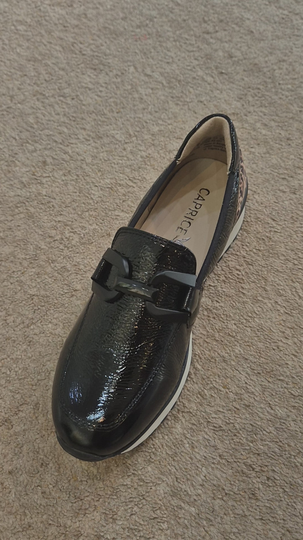 Caprice - Black & Animal Loafer
