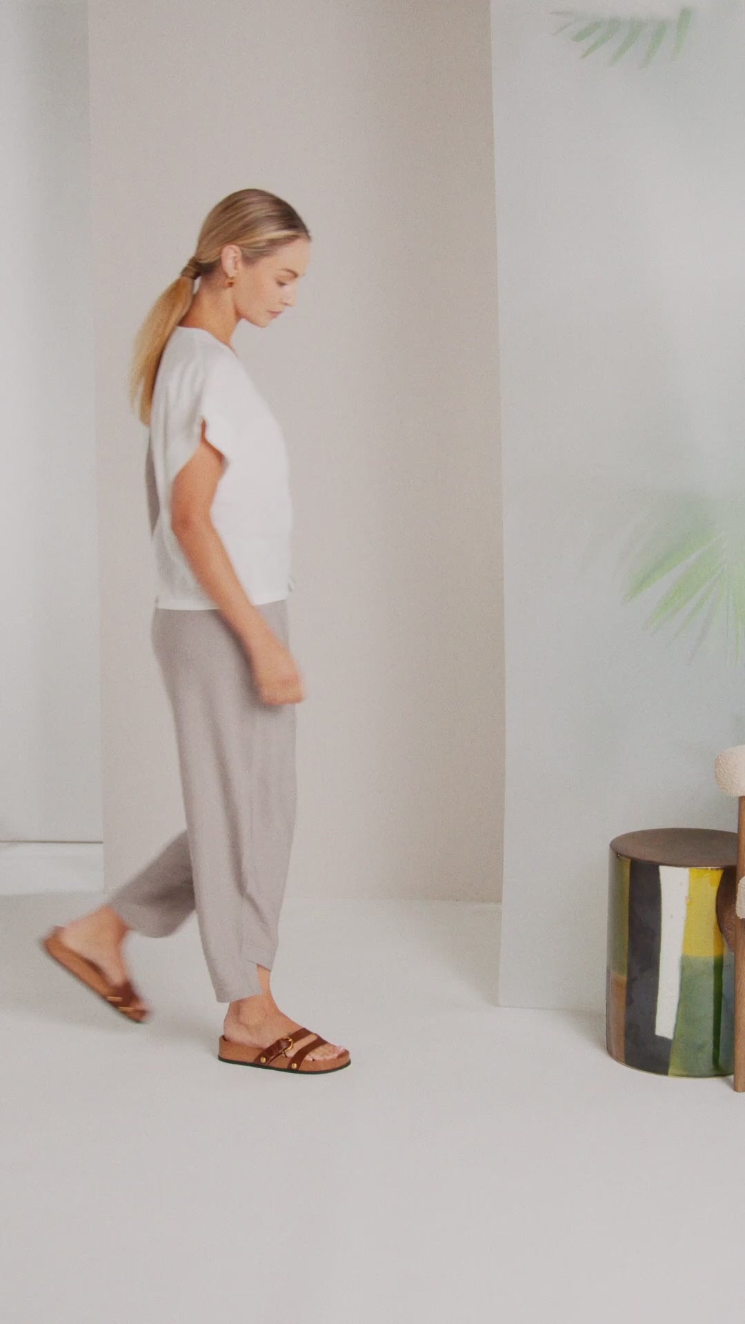 Naya V neck Top With Contrast Zip Panels 159